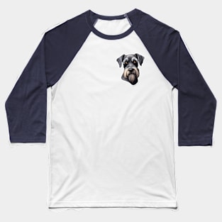 Schnauzer pocket sticker style Baseball T-Shirt